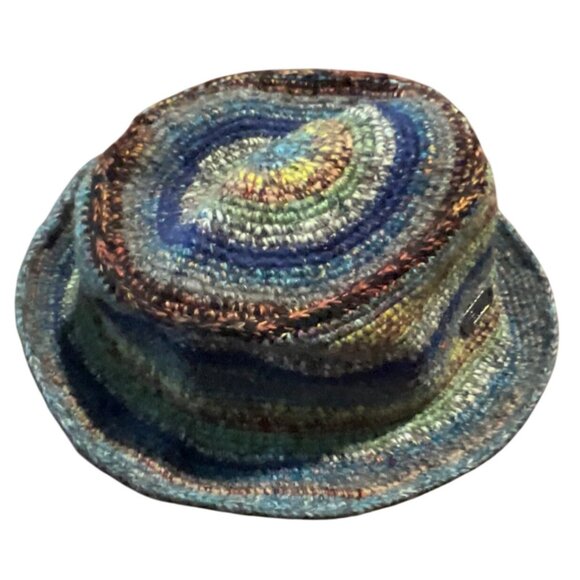 Lotta Collection Colorful Multicolor Knit Crochet Bucket Hat Unisex One Size Adj - Picture 1 of 5